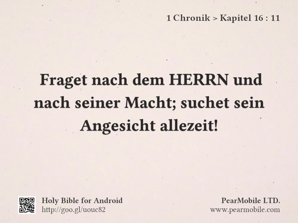 1 Chronik, Kapitel 16:11